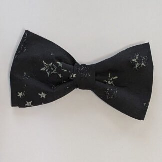 Grey Stars on Black - Pet Bow Tie