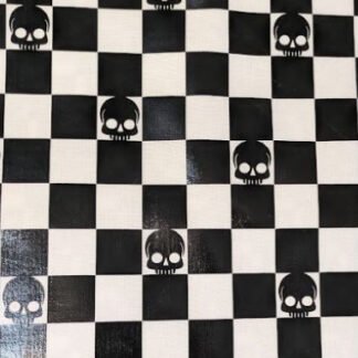 Skulls on Checkerboard - Pet Bow Tie