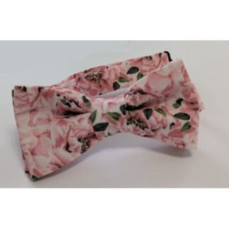 Pink Flower - Bow Tie