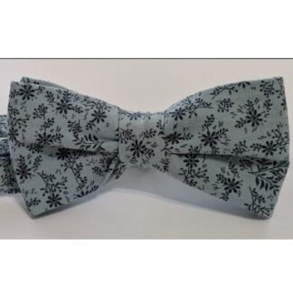 Dusty Blue Flowers - Bow Tie