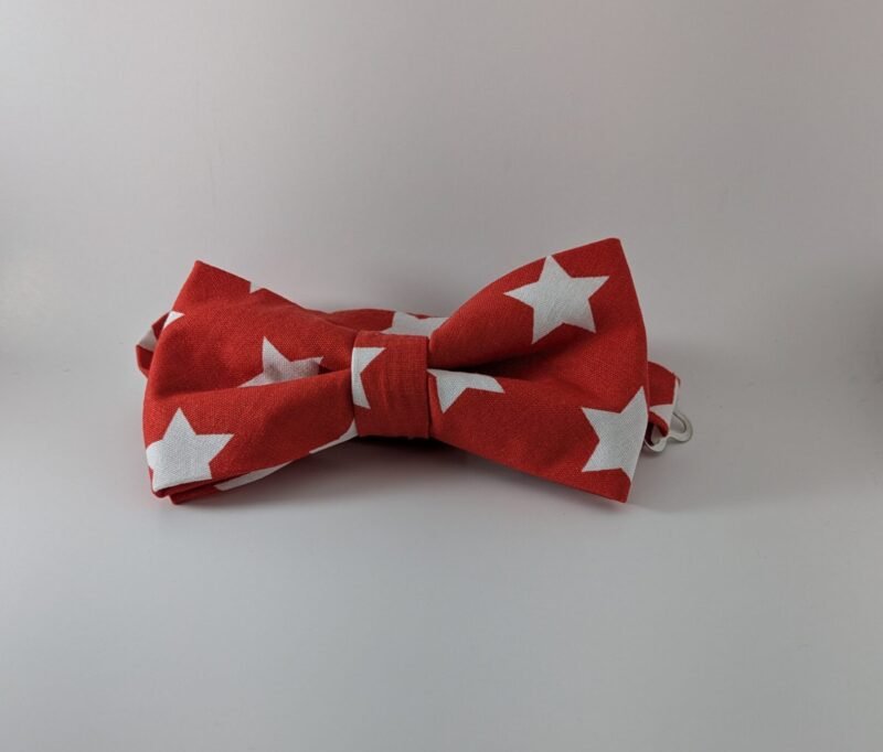 White Stars on Red - Bow Tie