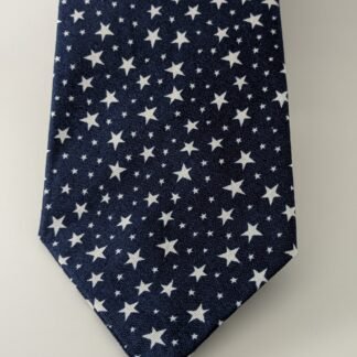 Small White Stars on Navy - Necktie
