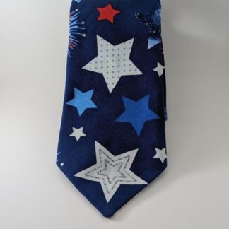 Large RWB Stars on Blue - Necktie