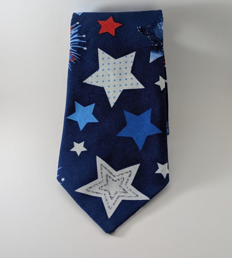 Large RWB Stars on Blue - Necktie