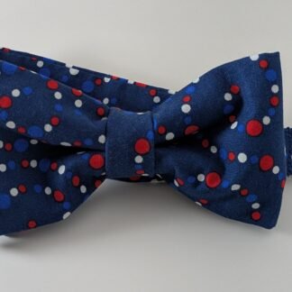 RWB Dots on Blue - Bow Tie