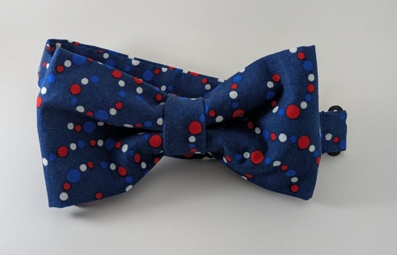 RWB Dots on Blue - Bow Tie