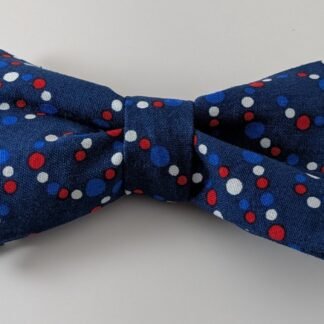 RWB Dots on Blue - Pet Bow Tie