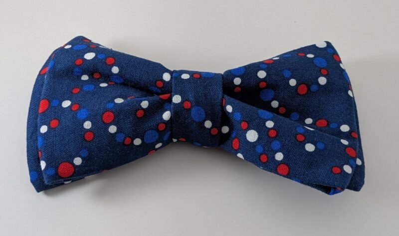 RWB Dots on Blue - Pet Bow Tie