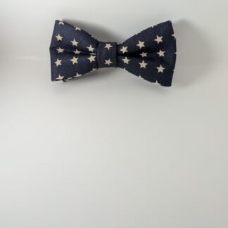 Ecru Stars on Navy Blue