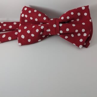 Red with white polka dots