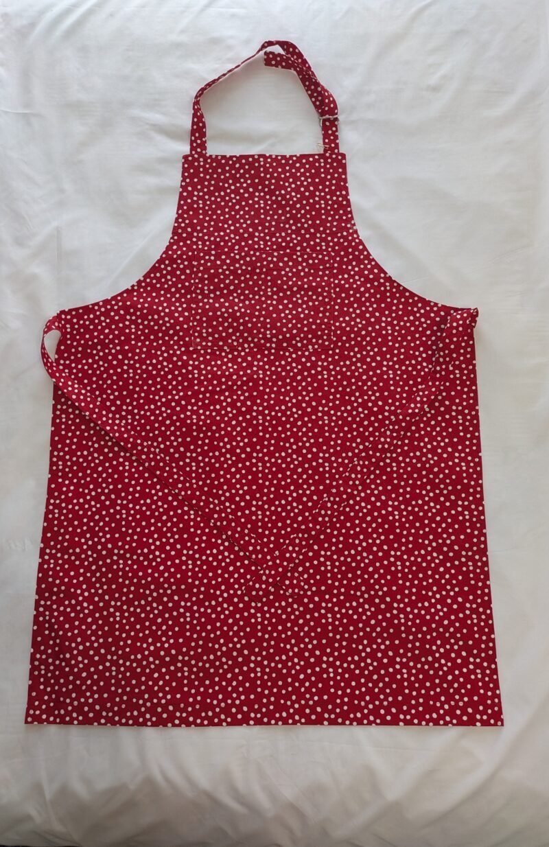 Red with white polka dots